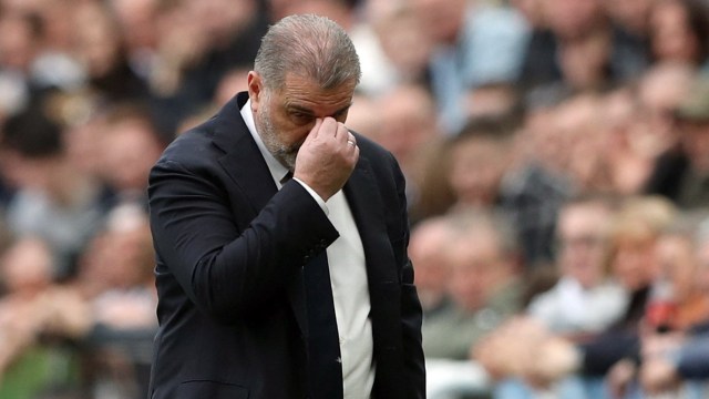Article thumbnail: Soccer Football - Premier League - Newcastle United v Tottenham Hotspur - St James' Park, Newcastle, Britain - April 13, 2024 Tottenham Hotspur manager Ange Postecoglou looks dejected REUTERS/Scott Heppell NO USE WITH UNAUTHORIZED AUDIO, VIDEO, DATA, FIXTURE LISTS, CLUB/LEAGUE LOGOS OR 'LIVE' SERVICES. ONLINE IN-MATCH USE LIMITED TO 45 IMAGES, NO VIDEO EMULATION. NO USE IN BETTING, GAMES OR SINGLE CLUB/LEAGUE/PLAYER PUBLICATIONS.